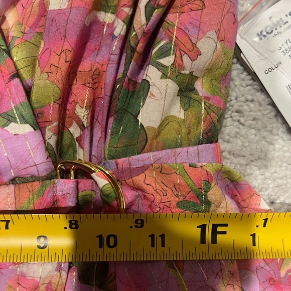 NWT Taylor Floral Print Voile Pleated V-Neck Sleeveless Maxi Dress - Size 8 - Picture 15 of 17